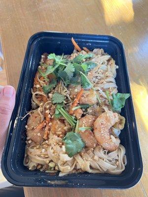 Pad Thai with shrimp (the most delicious shrimp ever, good portion for the price! Very delicious!)