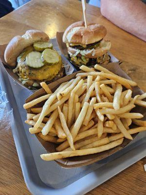 Big Mick and classic burger + large fries