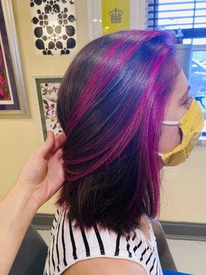 Vivid color at Flipp Salon