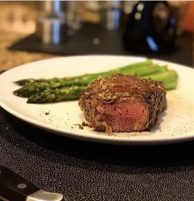 Filet Mignon cooked to perfection