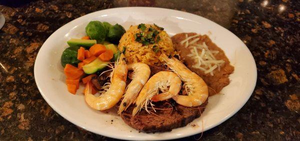 Mar y Tierra  / Rib Eye Steak and Shrimp