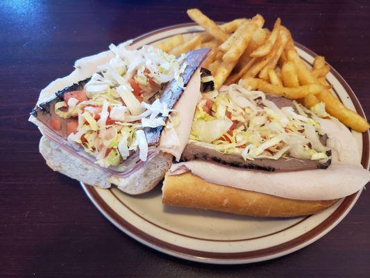 Red Roof Hoagie and perfect fries...