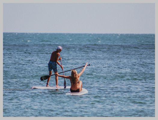 Paddle boarding at Malibu Pier