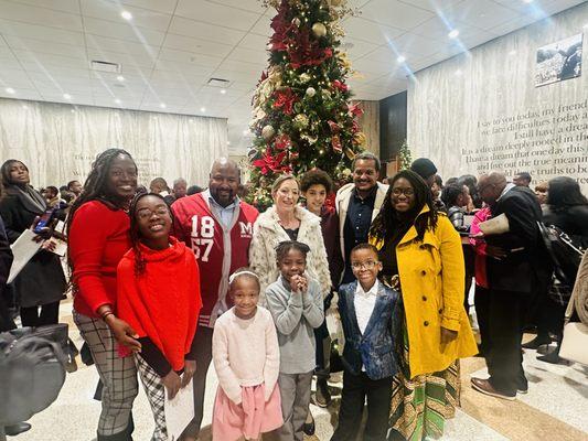 Soundscapes students and parents at the 2024 Morehouse-Spelman Christmas Carol Concert