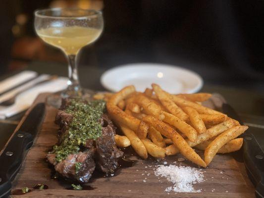 Hanger steak with fries