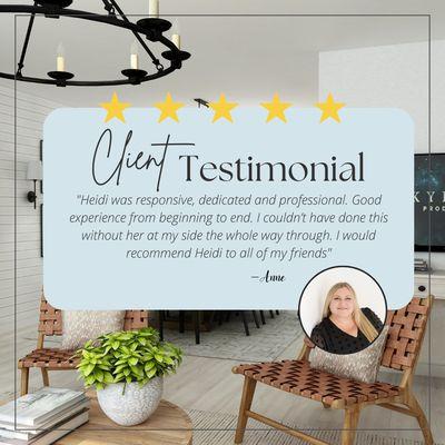 Client testimonial review from new Myrtle Beach home owner