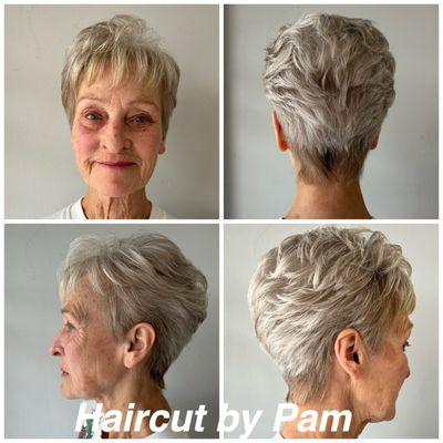 Hair cut and style by Pam