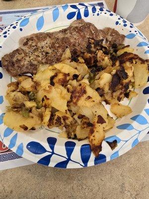 NY Strip steak and homefries