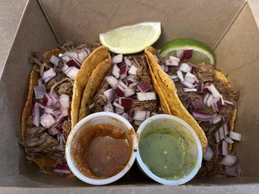 3 Birria Tacos