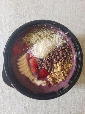 Protein acai bowl! A little melted in the 80 degree drive home