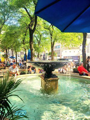 Love the fountain by the coffee stand