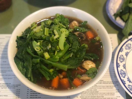 Oxtail soup with extra veggies