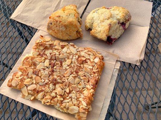 Bear claw and scones