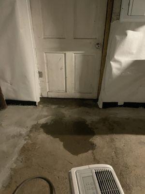 Water coming in from outside door when it rains-still comes evertime.