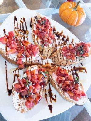 Strawberry bruschetta