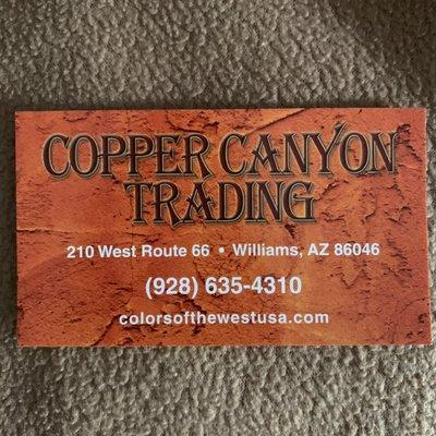 Copper Canyon Trading Store: one of the finest in blue-skied Williams, Arizona