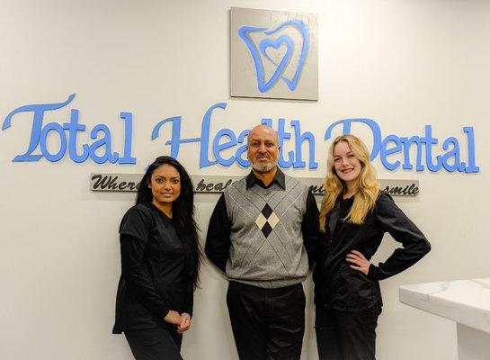 Dr K with his awesome assistant, Bre and wonderful hygienist, Tia