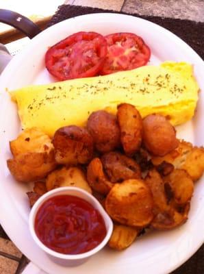 Omelette with potatoes on the side