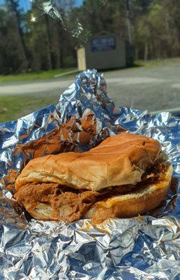 Glenn's classic pulled pork BBQ sandwich, $7