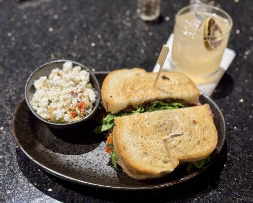 Steak Sandwich with the Orzo Salad