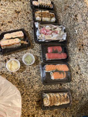 $95 worth of sushi... tiny portions