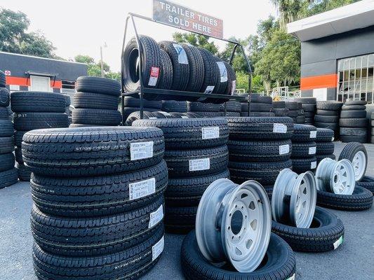 Trailer tires and wheels in stock