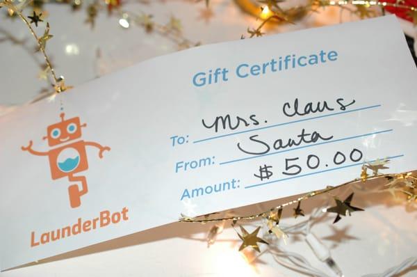 Giving LaunderBot service is giving the gift of time: something everyone wants and needs