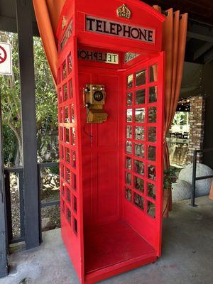 Cool phone booth at front door