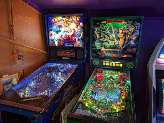 Street Fighter 2 and TMNT pinball