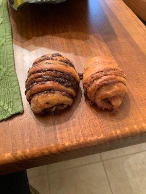 Cinnamon Rugelach and chocolate rugelach