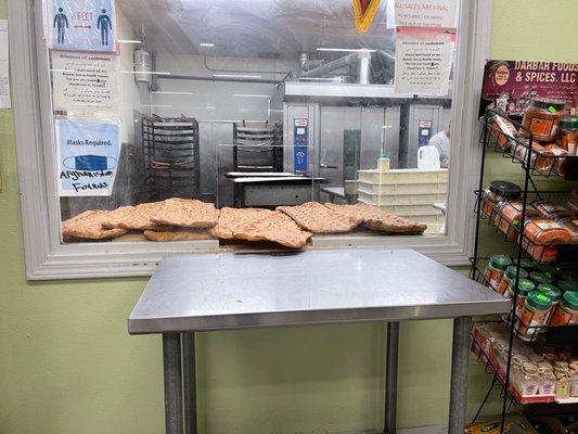 Bakery with delicious fresh Afghan Bread.