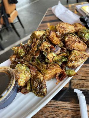 Crispy Brussels sprouts and bacon