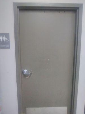 One unisex restroom