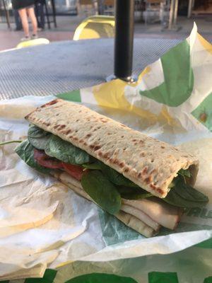 Turkey breast with artisan bread