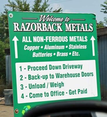 They take all kinds of metal. You must have a lot of it to make the trip worthwhile.