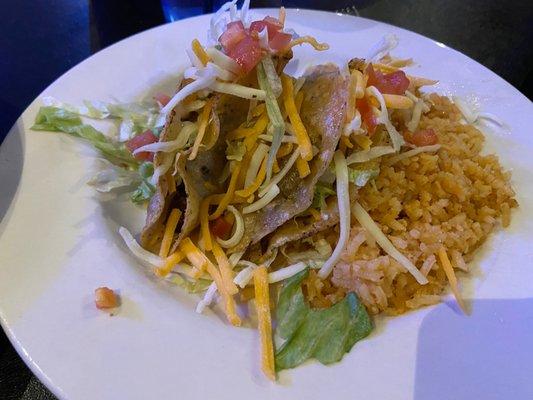 A. Two Deep Fried Tacos Lunch