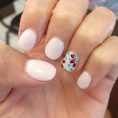 Look at this Dip Manicure with this fun design!! I'm obsessed!!