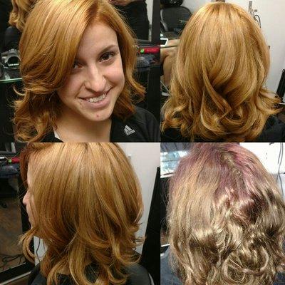 Beautiful Strawberry Blonde Color Correction