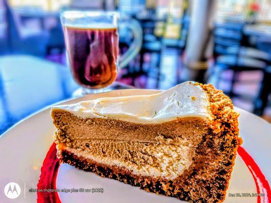 Kona Coffee Cheesecake w/ Keoki Coffee. A great recommendation by Bethany, perfect ending to a wonderful meal. (lunch 12/20/24)