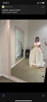 This is the dress I purchased that I absolutely loved that I was told would not cover enough or fit me because I'm too busty.