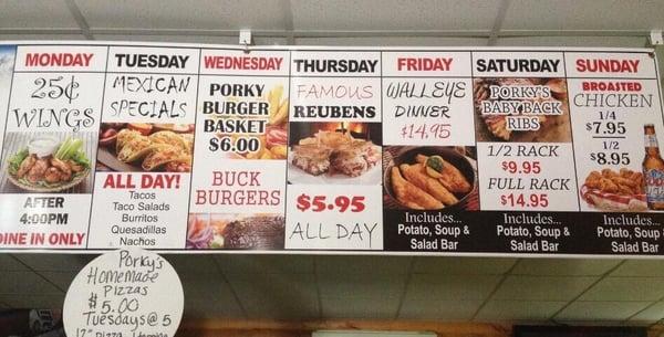 Love the weekly specials!