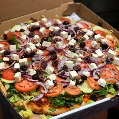 Greek Salad pizza !