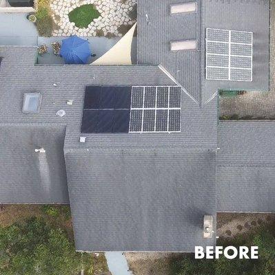 Before photo - have panels? no problem, we're solar certified as well.