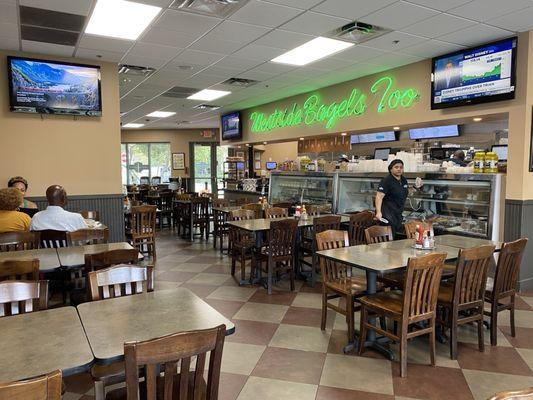 The indoor dining area