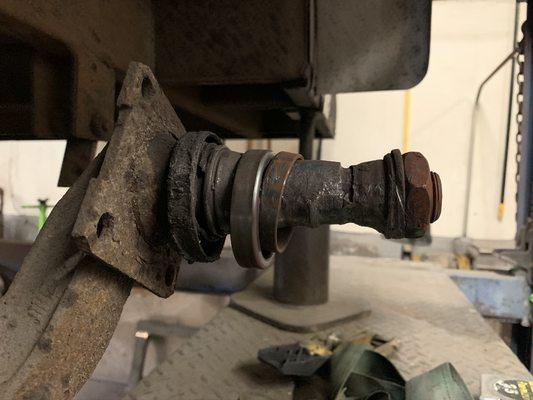 We replace damaged axles.