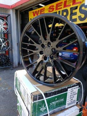 22 INCH CONCAVE VERDE WHEELS FOR TAHOE SILVERADO YUKON 4RUNNER TACOMA ETC