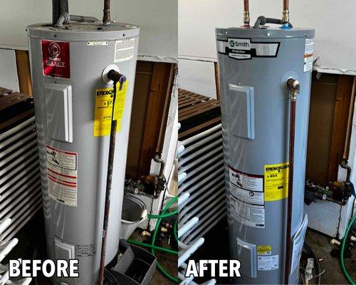 Before & After - Water Heater Replacement