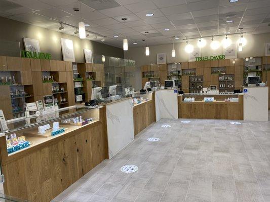 Dispensary showroom, counter