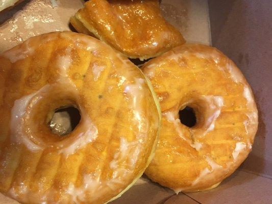 Mold on donuts that were supposedly made fresh today.