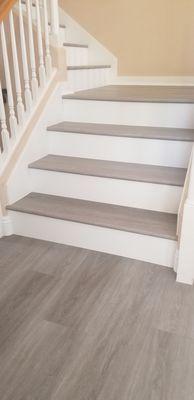 White riser staircase